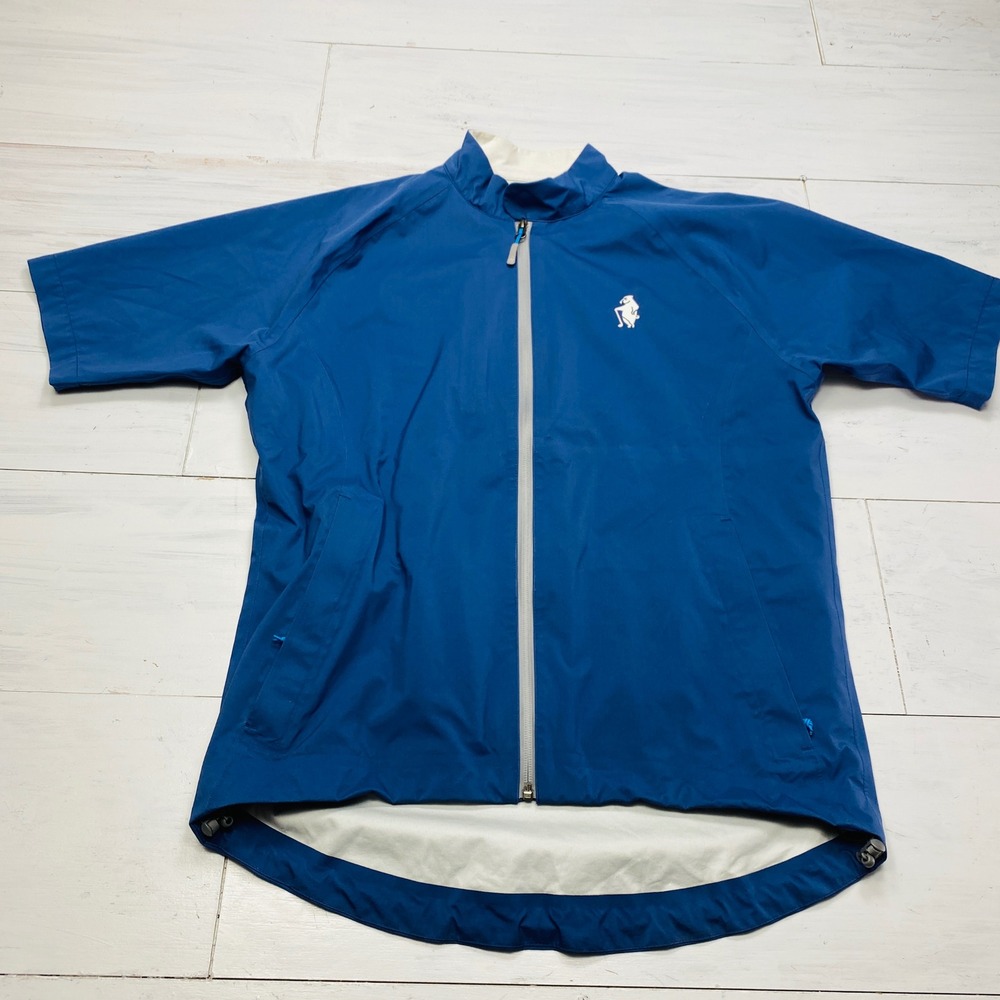 Peter Millar Shield Short Sleeve Rain Shell Mens XL Hogs Head Golf Ireland